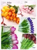 Latex tulipes artificiel pu fleur bouquet réel touche pour décoration de maison mariage décoratif 11 couleurs option7825637