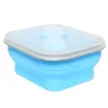 600ml Silicone Collapsible Lunch Box Set Portable Bento Boxes Bowl Folding Picnic Storage Container Lunchbox With Spoon