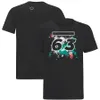 F1 Zomer Heren T-shirt Nieuwe Formule 1 Team Fans Mode T-shirts Casual Oversized Sneldrogende Racing Sport Korte mouwen T-shirt