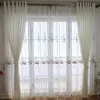 Rideaux brodés de luxe européens Rideaux transparents prêts pour salon Chambre à coucher Écran de fenêtre Cuisine Rideaux en tulle M063 # 4 Y200421