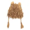 Winter baby boy girls warm cartoon lion Knitted hats Hip hop funny headwear baby toddler headdress4921728