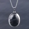 Collares con colgante de piedra preciosa Natural ovalada, cuentas de cristal de cabujón Reiki, colgantes pequeños para mujeres y niñas, joyería con abalorio bonito