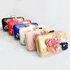 Floral Clutch Bag Womens Plastic Pearl Evening Party Clutches Purse Shoulder Bags With Chian Handbags Punk Style Wallets