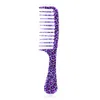 1Pc Palstic Hair Combs Leopard Anti-static Handle Wide Tooth Detangling Salon Styling Tools Barber Hairdressing Accessories