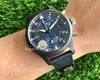 ZF Factory Herren 7750 Chronograph Stoppuhr 44 mm Uhr Herren Wasserdichtes Keramikgehäuse Datum 388002 Leder Stoff Sport Titan Uhren