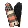 Women's autumn winter warm plaid wool gloves lady's checked cashmere glove winter driving gloves Christmas Gifts mix colors