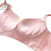 Seamless bh for woman push up bh broderi sexig underkläder endelad blank brassiere bh kvinna för justerade band b c kopp 201202