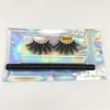 25mm Mink Eyelashes with Glue Eyeliner Dramatic Long 5D Faux Mink Eyelashes 3D Mink Eyelash Adhesive eyelash Glue for Soft Eyelash Extension