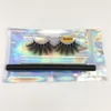 25mm Mink rzęsy z eyeliner kleju Dramatyczny Długi 5D Faux Mink rzęsy 3D Mink rzęs Klej Eyelash Klej do rozszerzenia rzęs