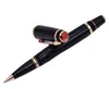 Crocodile Classic Black Rollerball Pen, Noble Ruby bovenop met Gouden Clip Writing Gift Pen Box Optioneel voor Office Business 201202