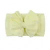 Ny Soft Nylon Jacquard Hair Accessories Children039S hårband Baby Super Stretch Bow pannband Girls Big Bows Solid Hair Bands4459460