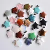 Natural Stone Tiger's Eye Opal Pink Quartz Star Guérisse Pendants Charmes DIY pour la fabrication des accessoires de bijoux