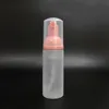 50ml Travel Foamer Bottles Frosted Plastic Foam Bottles with Gold/Silver Pump Hand Wash Soap Mousse Cream Dispenser Bubbling Bottle