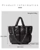 Fashion Large Tote Padded Handbags Designer Quilted Women Shoulder Bags Luxury Nylon Down Cotton Crossbody Bag Winter Purse 2024