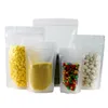 Zip Lock Stand Up Bag Frosted Plastic Hersluitbare Zelfafdichting Scheur Notch Food Storage Doypack Candy Bean Tea Pakket Zakken