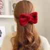 Plush Big Bow Hairpin Dla Dziewczyn Ciepłe Kolor Barrette Fashion Hair Class 2020 Nowe akcesoria do włosów Spring Clip