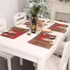 Natal Tabela Mats Heatproof pano de cozinha Jantar Pads Xmas da manta Elk Árvore Placemat Natal Decoração JK2010XB