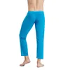 Sexy Mens Breathable Mesh Sheer See-through Loose Pajamas Lounge Pants Soft Comfortable Trousers Sleep Pants