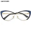 2020 New Optical Glasses Frame Prescription Transparent Lens Myopia Cat Eye Metal Eyeglass Spectacle Frames For Women Men T200428