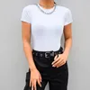 HEYounGIRL Casual Basic Noir Blanc Body Femmes Été À Manches Courtes Femme Body Top Coton Moulante Combinaison Barboteuse Dames 2020 LJ200818