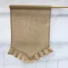 Kolorowe Wzburzyć Burlap Garden Flagi 31 * 46 CM DIY Juta Liene Yard Flag Dom Dekoracja Wisząca Flaga SN2297