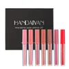 HANDAIYAN 7 Pz/set Opaco Lip Gloss Rossetto Liquido Opaco Rossetto A Lunga Durata Donne Rosso Nude Lip Tint Set di Cosmetici