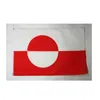 Drapeau du Groenland Danemark Drapeau du Groenland 3x5 pieds Impression numérique Drapeaux double face Polyester 100D avec 2 œillets en laiton Expédition rapide