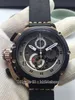 11 Couleurs Montres Gaucher 50mm U51 U-51 Squelette Cadran Noir Quartz Chronographe Montre Homme Chimera Bronze 7474 Bracelet Cuir Gents Montres Sport