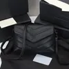 Mini Designer Shoulder Crossbody Bags Loulou Handbag Purse Brand Luxury Woman Fashion Black Smooth Plain Cowhide Genuine Leather M239r