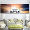 3 stycken Canvas Art Airplane Take Off Plane Canvas Målningsaffischer och tryck Dekor Väggbilder Målning5614691