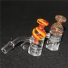 炭水化物キャップクォーツディッシュ付き100本のクォーツバンガー14mm 18mmドームレスネイルオス90度DAB RIG9705321のクォーツ危険