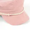 女性キャップファッションベレー帽ピンク色カジュアルレディキャップ女性帽子のためのアーティストスエードの女性のベレー帽子