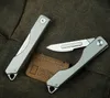 Multifunction high quality mini gray titanium handle stainless steel blade folding camping hiking pocket knife with great box men 2902794