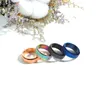 Handmade Simple Men Women Rainbow Color Stainless Steel Ring Size 7/8/9/10