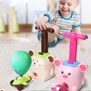 New Inertia Flying Power Balloon Car With Rocket Launcher Cartoon Balloon Car Puzzle Toy Science Experimen Toy for Children Gift L3161620