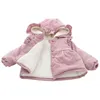 Baby Snow Coat For Girls Winter Warm Jackets Cute Kids Girl Cotton-Padded Coat Thick Velvet Autumn Outerwear Newborn Clothes LJ201125
