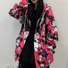 HOUZHOU Kuromi Sweat Automne Mode Femmes Kawaii Anime Hoodie Vintage À Manches Longues Mignon Pull Femmes Noir Rose Dames Top 201212