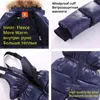 IYEAL Russia Winter Warm Children Clothing Sets for Boys Natural Fur Down Cotton Snow Wear Windproof Ski Suit Kids Baby Clothes 211224