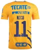 Mexique Tigres uanl GIGNAC Maillot de football pour hommes jaune à l'extérieur bleu clair Version gardien Rodriguez Lopez Guzman maillots de football 21 22