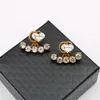 2020 new retro colored diamond seiko high quality letter earrings simple earrings female earrings fast delivery