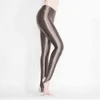 Lunamy Glossy Stirrup Stockings Women Shiny Pantyhose Sexy Dance Pants Shimmery Sports Yoga Pants Glitter Female Tights H1221