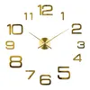 Yeni ev dekorasyon büyük aynası modern tasarım saatleri diy duvar sticker benzersiz hediye moda saat 201202