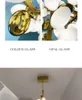 Sala de estar lâmpada lâmpada escada cobre azul cristal villa cheio de volta oco ramo duplo jantar lustre moderno