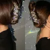 Morsetti per artigli per capelli in metallo con strass per donne ragazze barrette lucide tornante cristallo oro argento accessori per capelli gioielli regalo