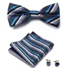 Slim Tie Set Men Bow Tie and Pocket Square Bowtie Slitte Cravate näsduk Papillon Man Corbatas Hombre Pajarita Y12297556059