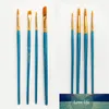 4 pezzi penna da disegno portatile manico in legno disegno forniture d'arte tubo in alluminio pennello per artisti pennelli per pittura a olio per capelli in nylon