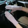 1pair Women's Fashion Sunscreen Gloves Thin Touch Screen Sun Protection Driving Short Dot Women1