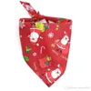 Christmas Pet Dog Bandana Bavaglino per cani Sciarpa Lavabile Morbido cotone Babbo Natale Stampa Cucciolo Fazzoletto Papillon Accessori per toelettatura animali WVT0994