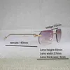 2022 Vintage Nouveau Lens Shape Rimls Sunglass Hommes Femmes Gafas en plein air Cadre de repas en verre clair pour la lecture Culos Shad