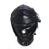 Esaret yapay deri duyusal yoksunluk bağlama kapağı / maske tam kafa rolü ile kilit AU987